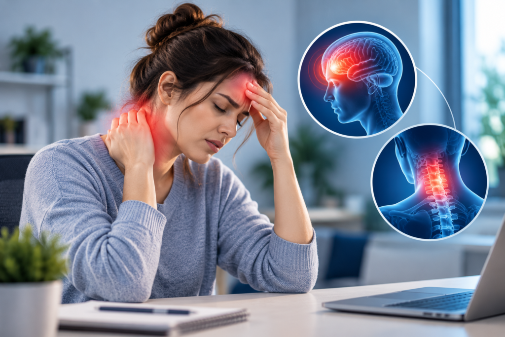 Neck pain and Headache
